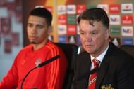 Louis van Gaal with 'Mike' Smalling